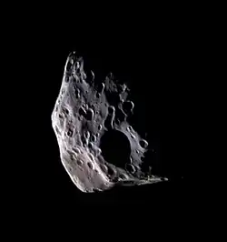 Epimetheus set fra rumsonden Cassini-Huygens