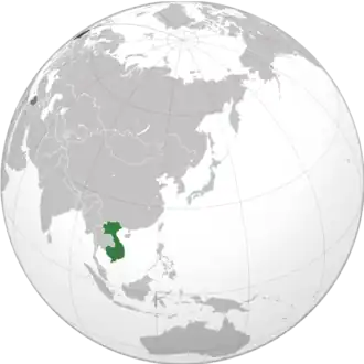 Fransk Indokinas placering