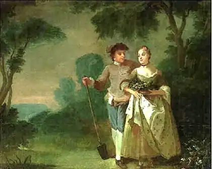 Ungt forelsket par, før 1797Allegori om foråret