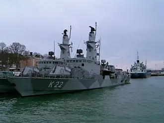 HMS Gävle (K22) i Visby havn 2006