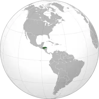 Honduras' placering