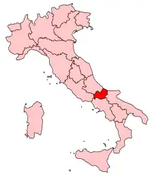 Molises placering i Italien