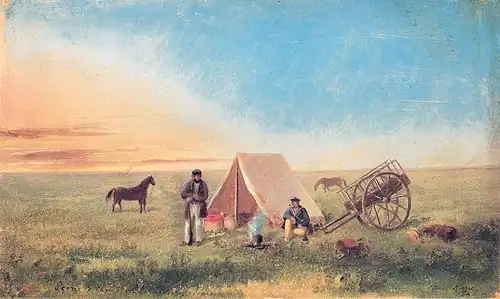 Lejrslagning på prærien, 1846Camping on the prairie