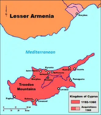 Royaume de Chypres placering