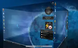 Kubuntu 9.04 demonstration af skrivebordseffekter