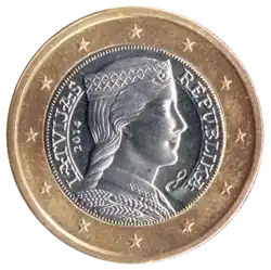 Lettisk 1 euro