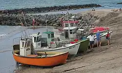 Fiskebåde ved Lønstrup Strand