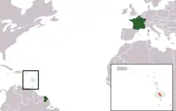 Martiniques placering i Frankrig