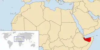 Britisk Somalilands placering