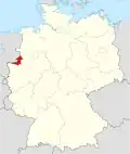 Tyskland, beliggenhed af Borken markeret