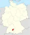 Tyskland, beliggenhed af Alb-Donau-Kreis markeret