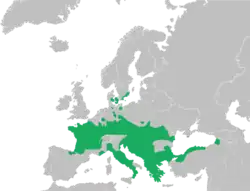Springfrøens udbredelse