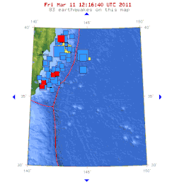 Antallet af jordskælv målt mellem 6:05 og 16:40 (UTC) er 83.