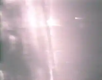 Et billede taget fra et amerikansk F-14 Tomcat under episoden