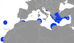 Middelhavsmunkesæls udbredelse