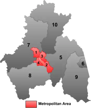 Kort over Mudanjiang