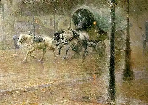 I regnen, Paris, 1886