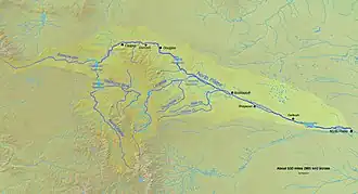 North Platte Rivers løb og afvandingsområde