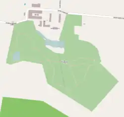 Kort over haveanlægget (Open Street Map). Her er nord opad, modsat Birks kort fra 1808, der har syd opad.Et mere detaljeret, men næppe frit kort kan ses her Arkiveret 4. marts 2016 hos  Wayback Machine