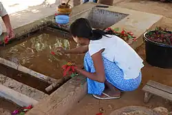 Dekorative blade lægges på