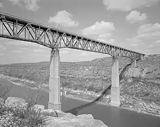 Pecos River High Bridge, i nærheden af Langtry, Val Verde County, Texas