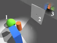 En hullinse danner et billede på en væg