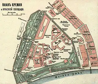 Plan over Moskvas Kreml 1917