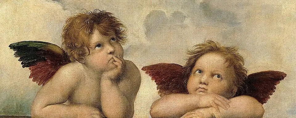 Detalje af Raphaels engle eller 'de to putti'