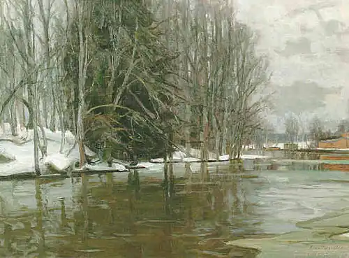 Parti fra elv ved Svartå, 1917 (fi: Mustio)