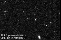 Optagelse fra opdagelsen af Eupheme i 2003