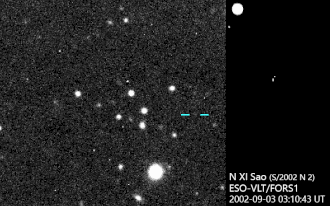 Animation af billederne, hvorved Sao blev opdaget