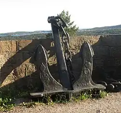 Et af ankerne fra MS Seattle er udstillet på Odderøya.