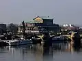 Broen Augustusbrücke og Semperoper