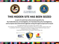 Skærmbillede af siet efter nedlukningen