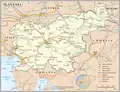 Kort over Slovenien