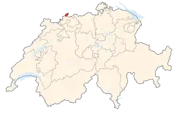 Kort som viser hvor i Schweiz Basel-Stadt ligger