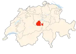 Kort som viser hvor i Schweiz Obwalden ligger