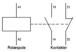 Relæ - elektrisk symbol