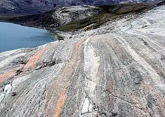 Isskuret stribet marmor fra Baffin Island