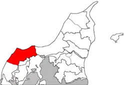 Thisted Provstis beliggenhed i Aalborg Stift