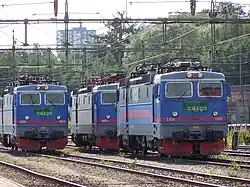 Tre lokomotiver fra Green Cargo