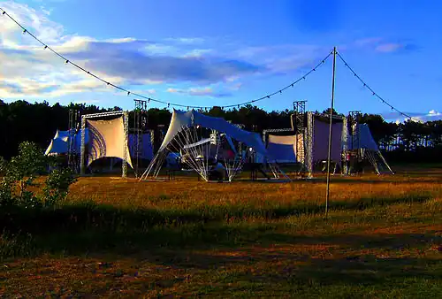 Opbygning af "Time Project" for Oerol Festival 2008