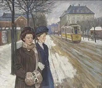 To veninder, ca. 1910, Randers Kunstmuseum