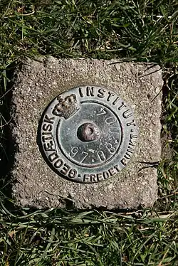 Trigonometrisk målefikspunkt fra toppen af Jernhatten