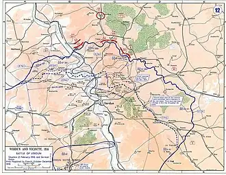 Verdun og nærtliggende områder  - 21. februar – 20. december 1916