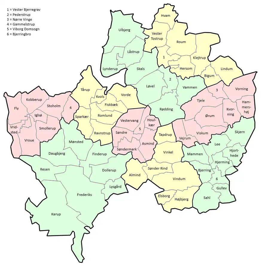 Sogne i Viborg Kommune