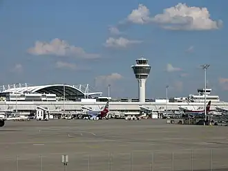 Flughafen München ligger i landkreisen