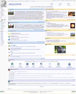 Forsiden af Wikipedia - 3. december 2008