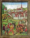 En kvinde brændes i Willisau, Schweiz i 1447.