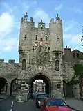 Micklegate Bar, en af Yorks byporte i den velbaverede bymur.